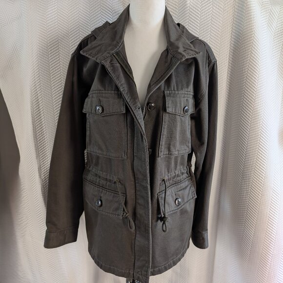 Aritzia SUNDAY BEST 100% Cotton Utility Jacket, Medium, Hooded, Drawstring waist - Picture 1 of 15